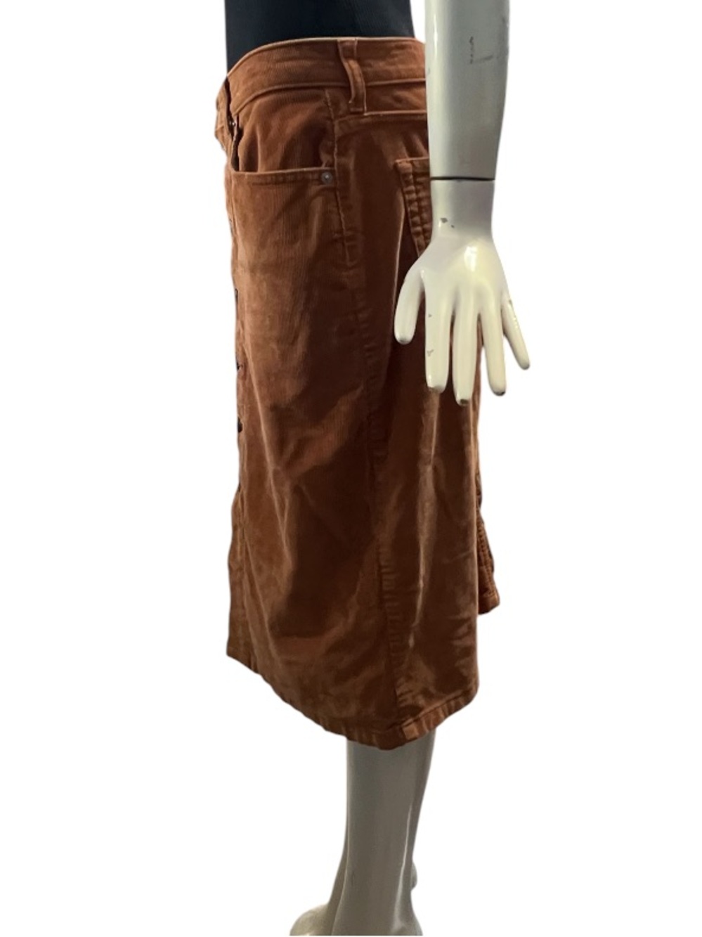 Everlane Corduroy Button Front Skirt Size 28 - Picture 3 of 7